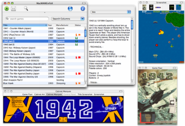 MacMAMEinfoX Screenshot